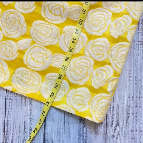 Antonio melani lemon yellow rose print dress. size 8 - Picture 7 of 10